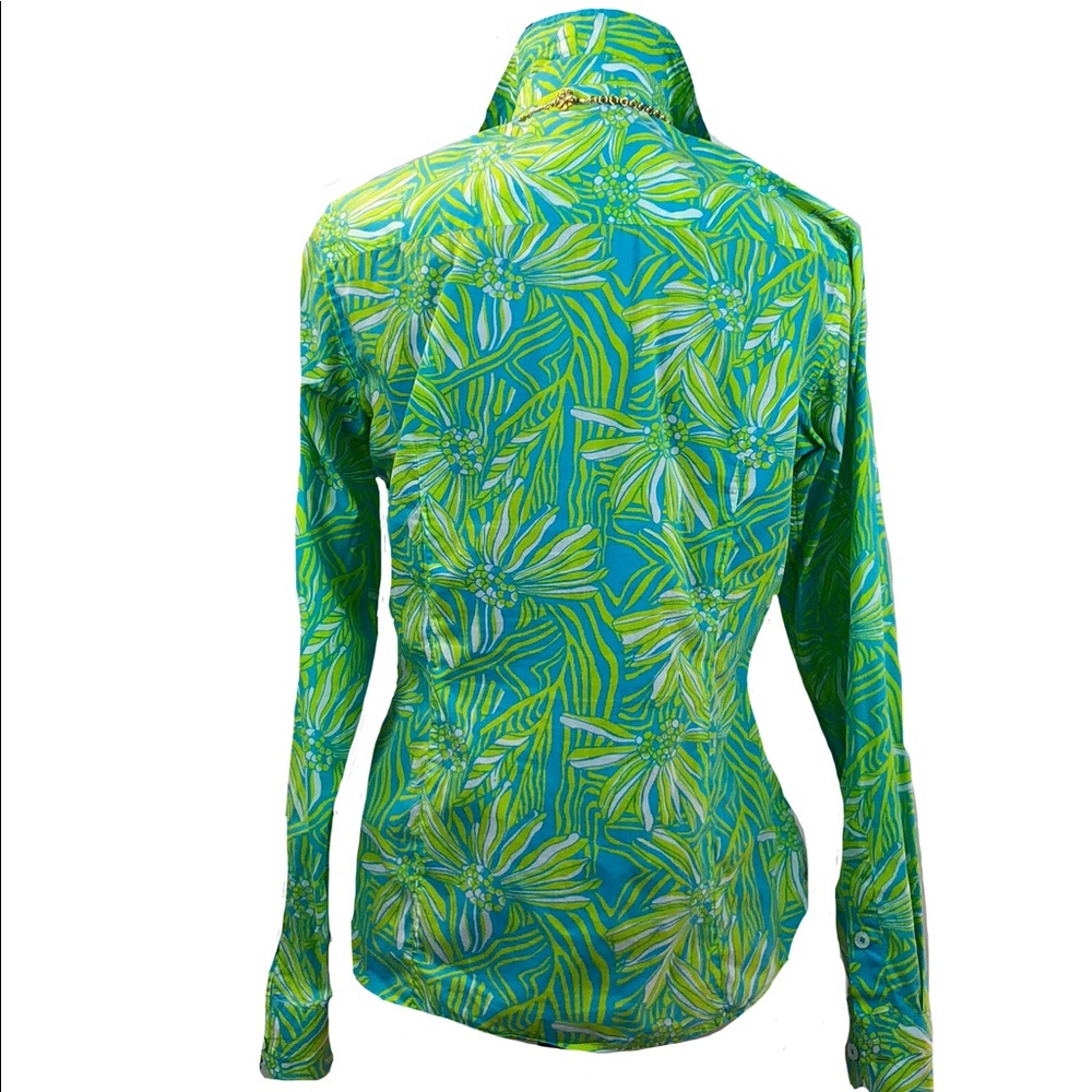 Lilly Pulitzer Bright Patterned Button Down Sz 10 - image 3